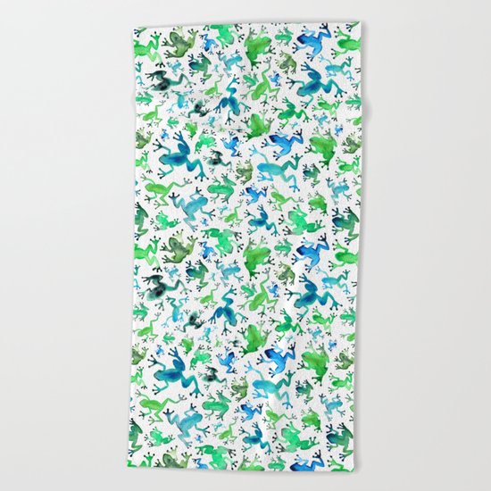 Tree Frogs Beach Towel