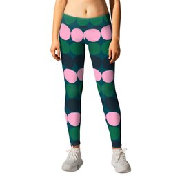 Abstraction_SCANDINAVIAN_GEOMETRIC_DOTS_CIRCLE_PATTERN_POP_ART_0726B Leggings