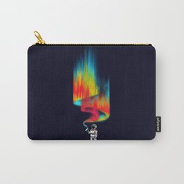Space vandal Carry-All Pouch | Space, Painting, Pop Surrealism, Surrealism, Astronaut, Spraypaint, Nature, Astronomy, Illustration, Colorful 