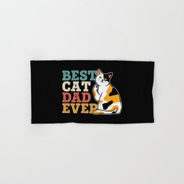 Funny Best Cat Dad Ever Hand & Bath Towel