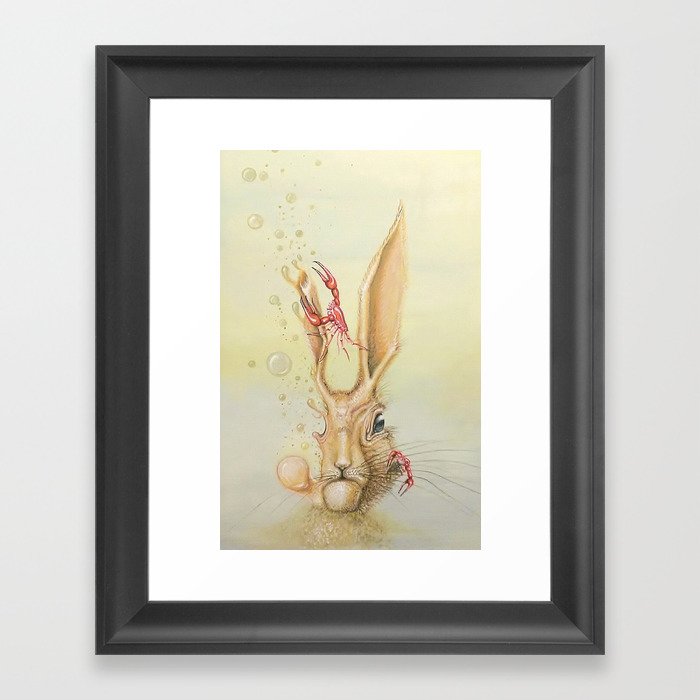 Hare Hypnosis Framed Art Print