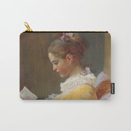 Young Girl Reading Painting by Jean-Honoré Fragonard Carry-All Pouch