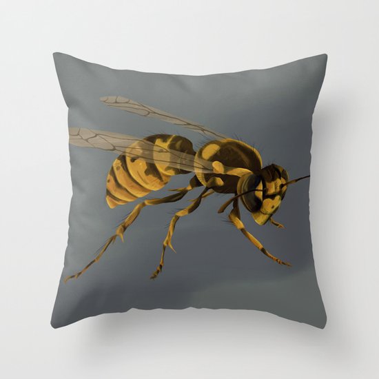 little wasp Throw Pillow