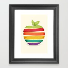 Rainbow Apple Framed Art Print