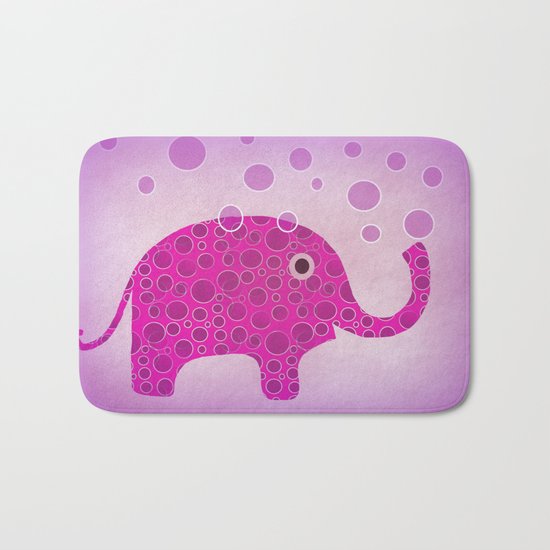 Elephant Blowing Bubbles Bath Mat