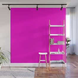 BRIGHT MAGENTA COLOR. Vibrant Pink Solid Color Wall Mural