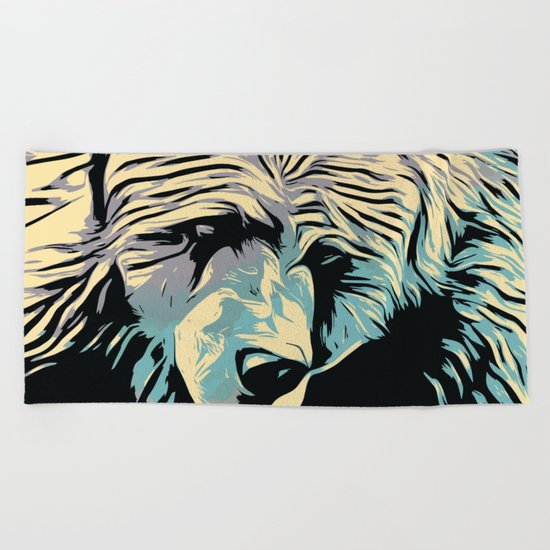 Wild Bear Beach Towel