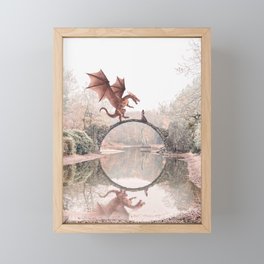 Dragon & Princess Framed Mini Art Print