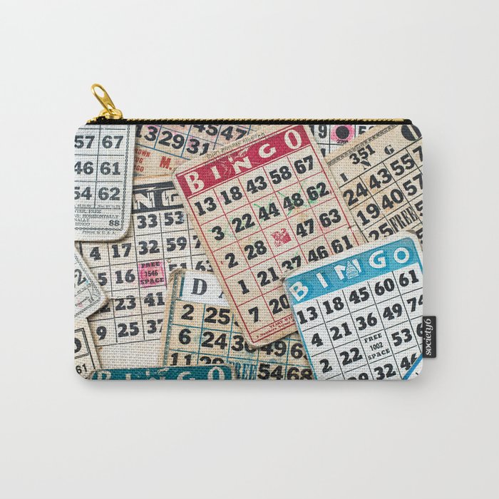 Vintage Bingo Cards Carry-All Pouch