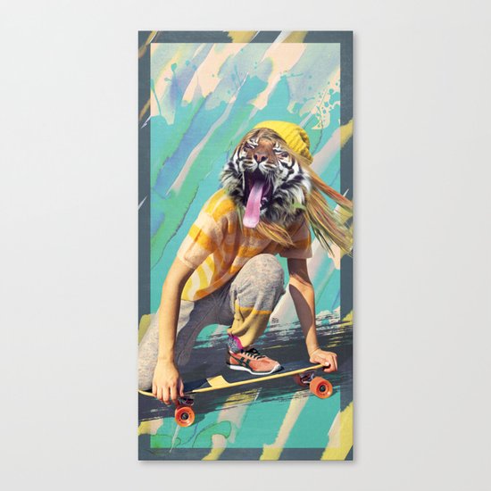 Skate Tiger Pepe Psyche Canvas Print