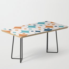 Retro Mid Century Modern Abstract Shapes pattern - Verdigris and Bronze Coffee Table