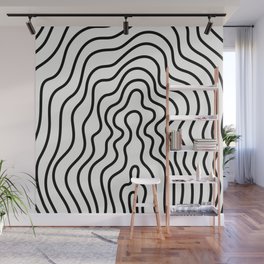 Music Line Vibes White Wall Mural