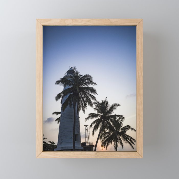 Galle lighthouse, Sri Lanka Framed Mini Art Print