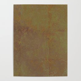 Abstract copper rusty crumpled paper Poster