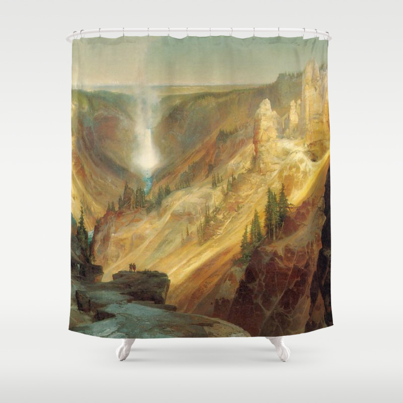 Yellowstone 1872 By Thomas Moran, Grand Canyon Shower Curtain