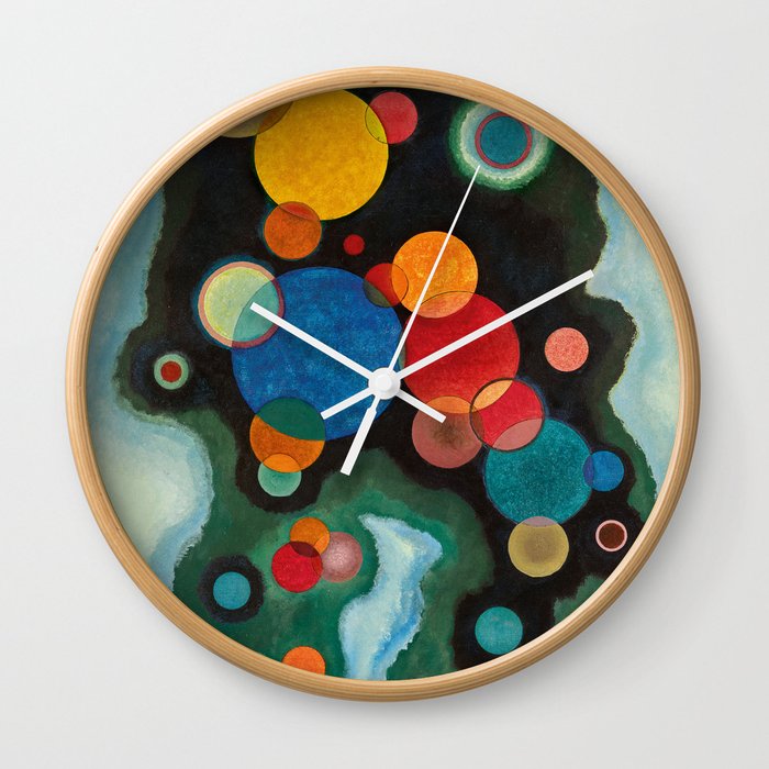  Deepened Impulse, Vertiefte Regung, 1928 by Wassily Kandinsky Wall Clock