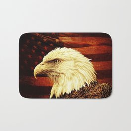 Rustic Bald Eagle Bird on American Flag Heartland Americana Art A457 Bath Mat | Americanaart, Eagleaccessories, Americanadecor, Rusticflag, Color, Eaglehomedecor, Flagaccessories, Photo, Flagdecor, Eagle 
