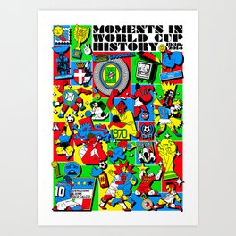Moments in World Cup History Art Print