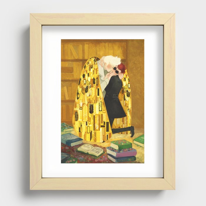 the kiss Recessed Framed Print
