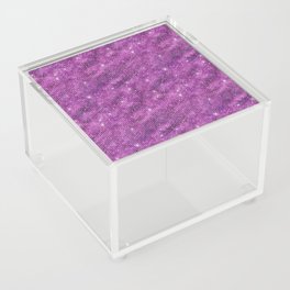 Violet Diamond Studded Glam Pattern Acrylic Box