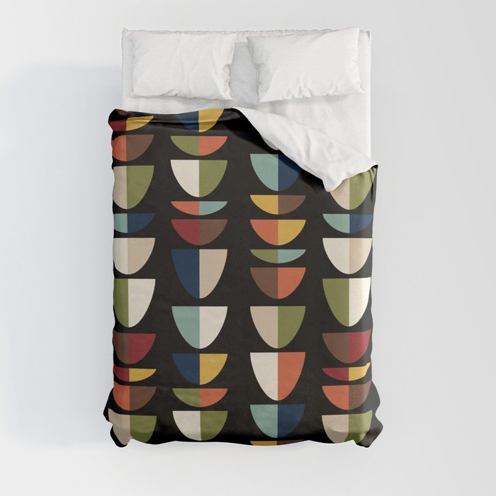Retro Abstract, Vintage Mid Century Modern Duvet Cover