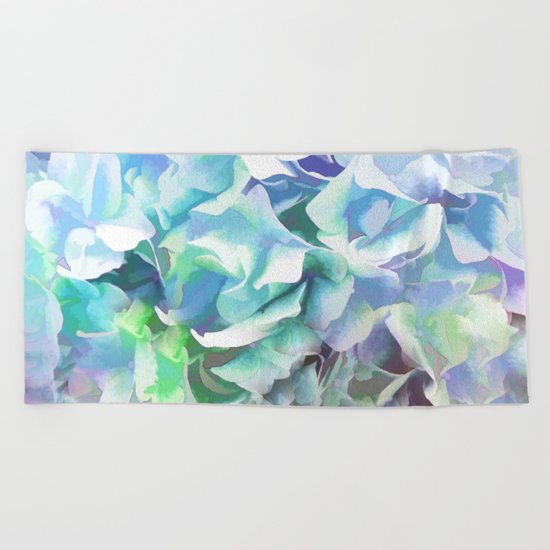 Hydrangea in a Pastel Light Beach Towel