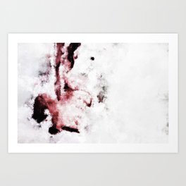 red and grey abstract digital painting Art Print