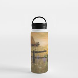 Farm Sunflower Painting Water Bottle