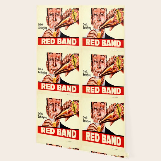 Vintage Poster Red Band Beer Wallpaper By Mosfunky Society6