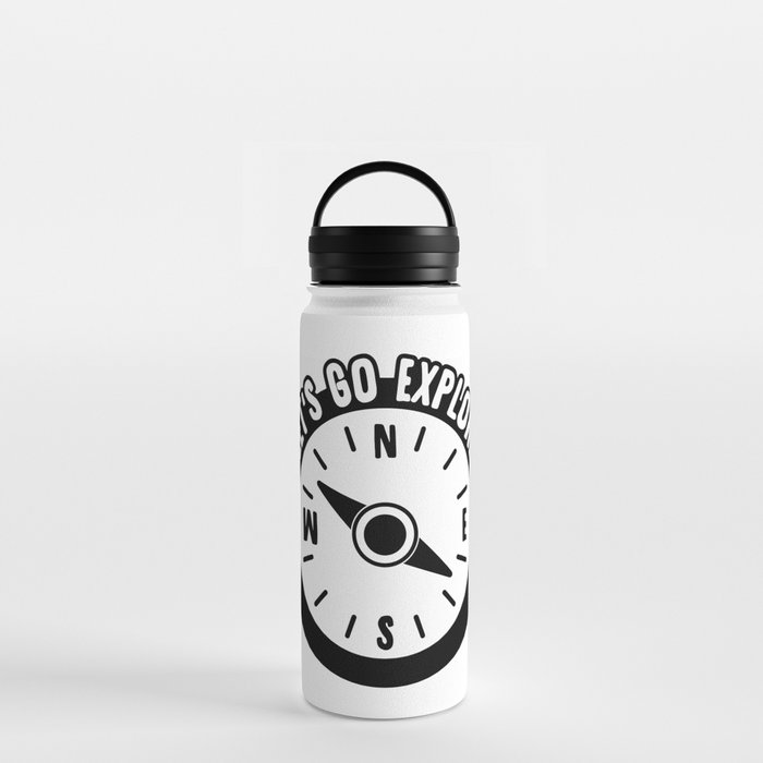 Let's Go Explore Compass Water Bottle