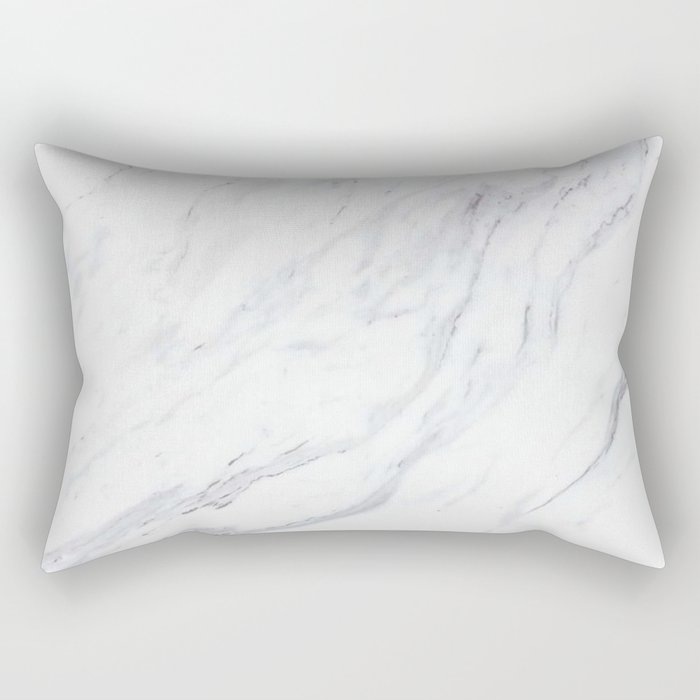 Pure-White-Marble Rectangular Pillow