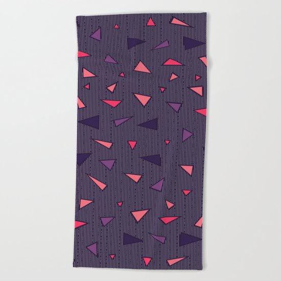 Triangles Rain #society6 #decor #buyart Beach Towel
