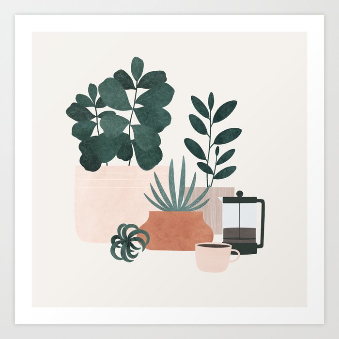 Coffee & Plants x The Sill Art Print