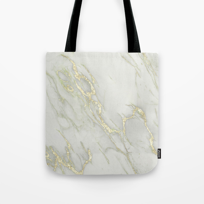 gold metallic tote
