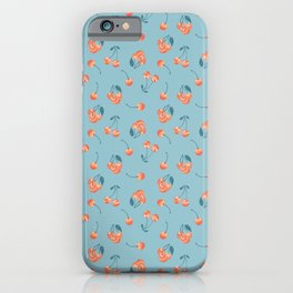 Cherries on Blue iPhone Case