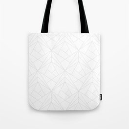 Geometric White Gray Modern Pattern  Tote Bag