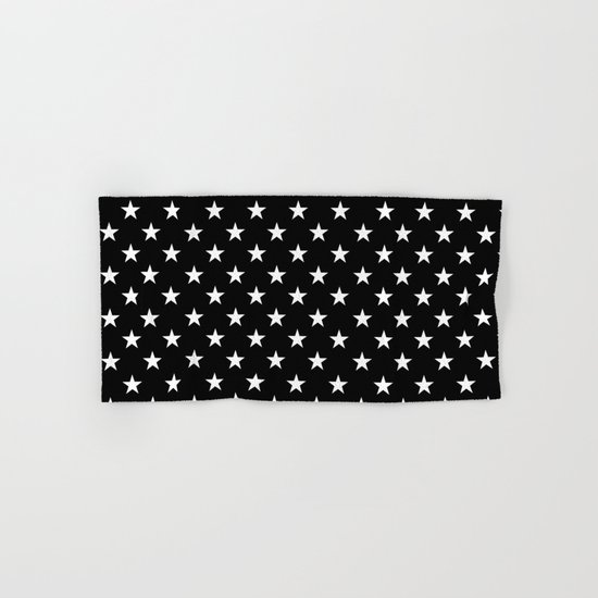 Stars (White/Black) Hand & Bath Towel