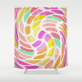 Swirly Popsicle Colored Shapes art and home accessories Shower Curtain