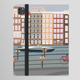 Amsterdam Travel Illustration iPad Folio Case