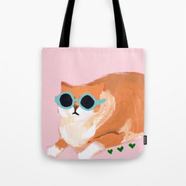 sunglass cat Tote Bag