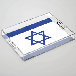 Israel Flag Print Jewish Country Pride Patriotic Pattern Acrylic Tray