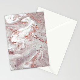 Marble And Copper  Stationery Card