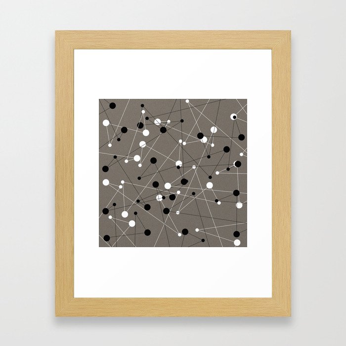 Molecular Pattern Framed Art Print