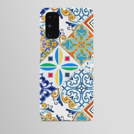 Tiles,mosaic,azulejo,quilt,Portuguese,majolica,lemons,citrus. Android Case