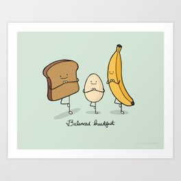 Balanced breakfast Art Print