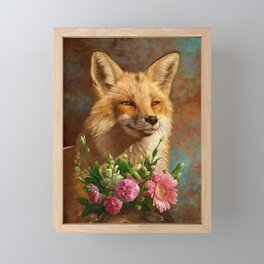 01. Fox in Love Framed Mini Art Print