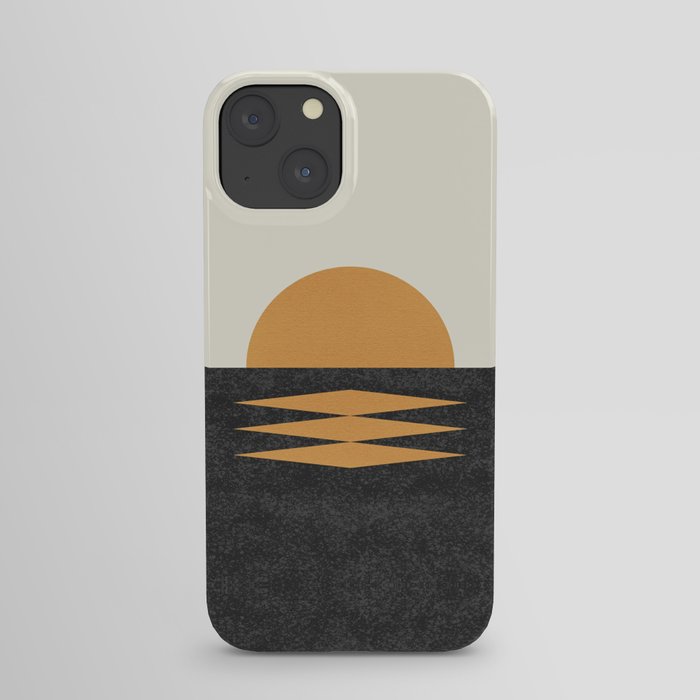 Sunset Geometric Midcentury style iPhone Case