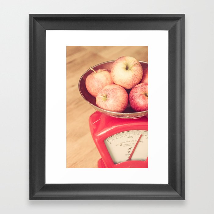 Vintage Apples in Scales Framed Art Print