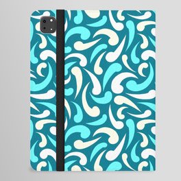 Turquoise Abstract Swirls iPad Folio Case