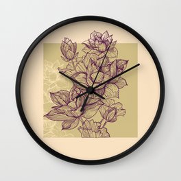Lotus flower colors Wall Clock